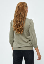 Minus MSMersin Strik Pullover Pullover 399 Wood Smoke Melange