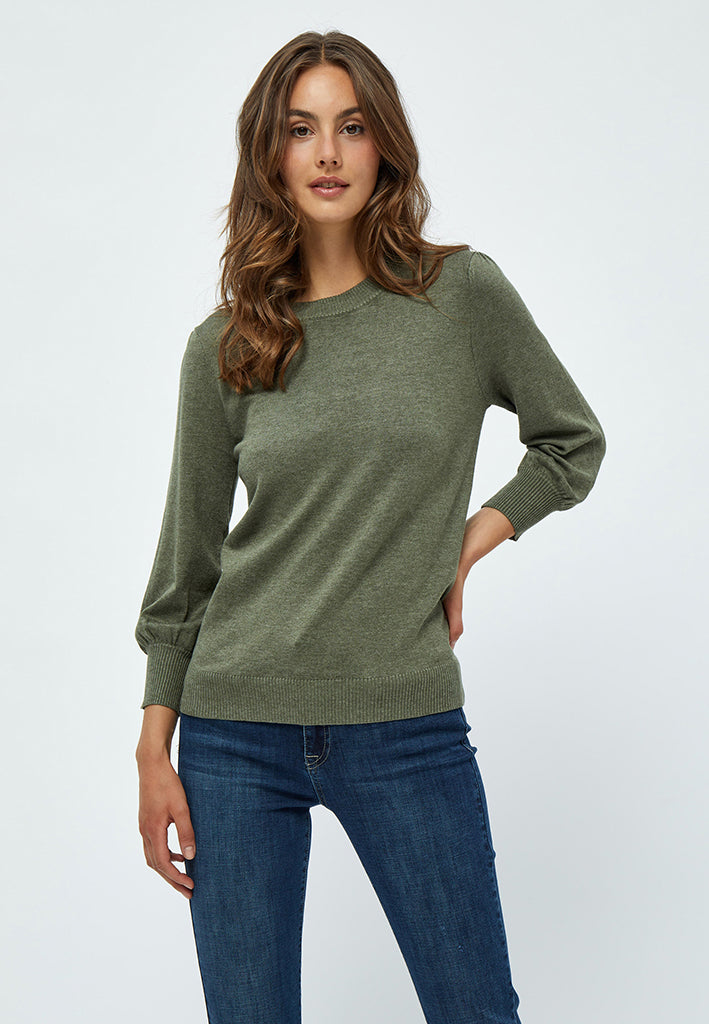 Minus MSMersin Strik Pullover Pullover 478M Green Field Melange