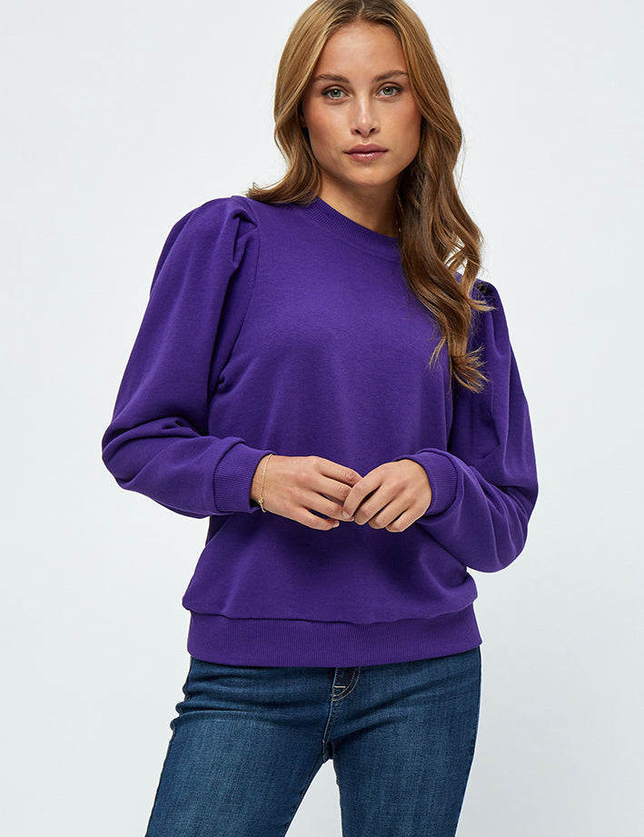 Minus MSMika Langærmet Sweatshirt Pullover 7432 Violet Indigo
