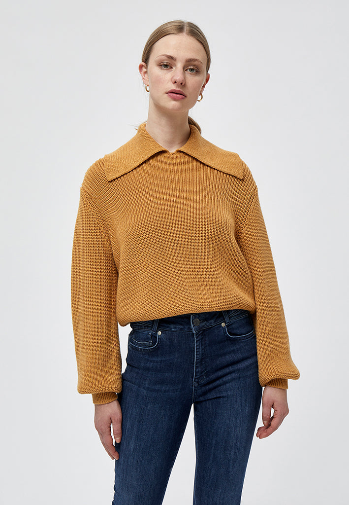 Minus Milu strik pullover Pullover 254M Mineral Yellow Melange