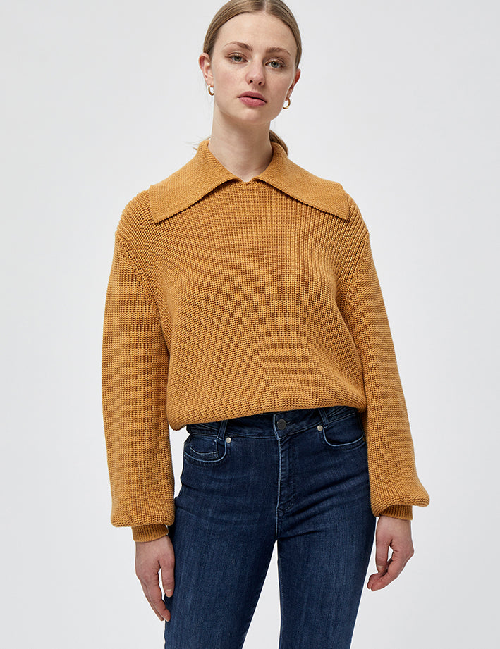 Minus Milu strik pullover Pullover 254M Mineral Yellow Melange