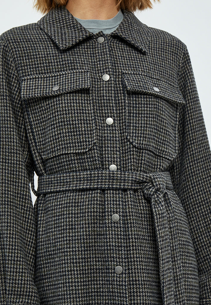 Minus Minja Jakke Jakker 9454C Slate Brown Checked