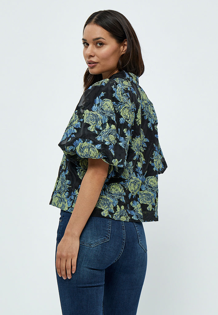 Minus Mistia Bluse Bluser 1202P Ocean Blue Print