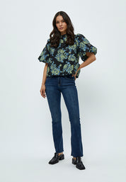 Minus Mistia Bluse Bluser 1202P Ocean Blue Print