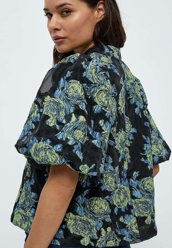 Minus Mistia Bluse Bluser 1202P Ocean Blue Print