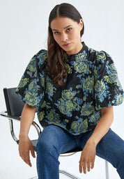 Minus Mistia Bluse Bluser 1202P Ocean Blue Print