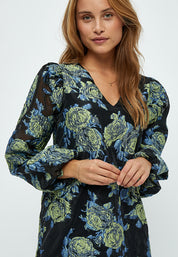 Minus Mistia Kjole Kjoler 1202P Ocean Blue Print