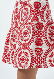 Minus Musia Nederdel Nederdele 4084E Lollipop Red Embroidery