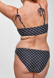 Minus Nabina bikiniunderdel Bikini bottom 9442P Black Logo Print