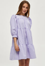 Minus Rowen kjole Kjoler 9378C Purple Checked
