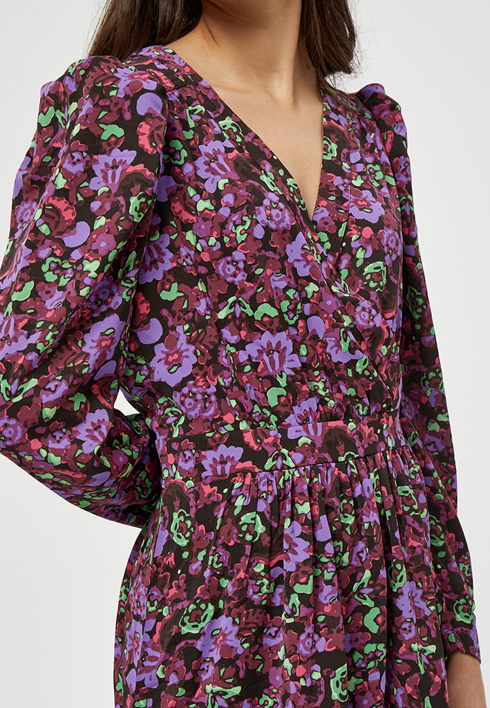 Minus Sadia kjole Kjoler 9440P Raspberry Bloom Print