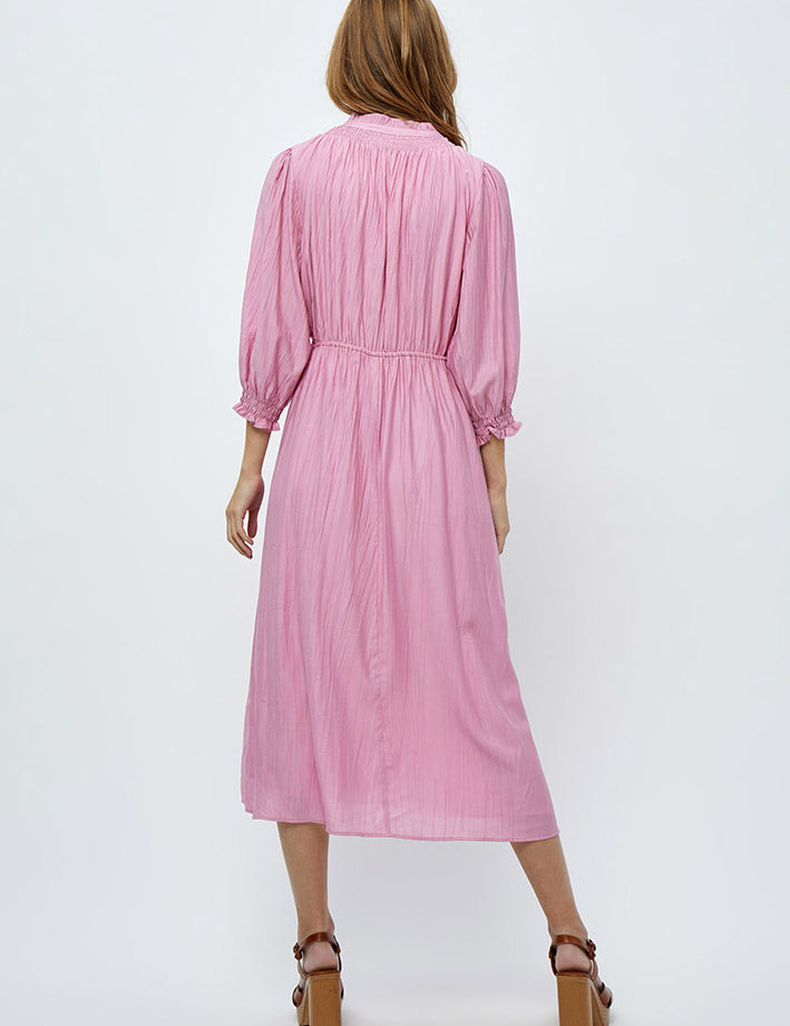 Minus Salmia Midi Kjole Kjoler 7211 Super Pink