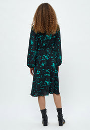 Minus Selena Slå-om Kjole Kjoler 9474P Ocean Green Swirl Print