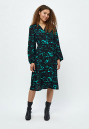 Minus Selena Slå-om Kjole Kjoler 9474P Ocean Green Swirl Print