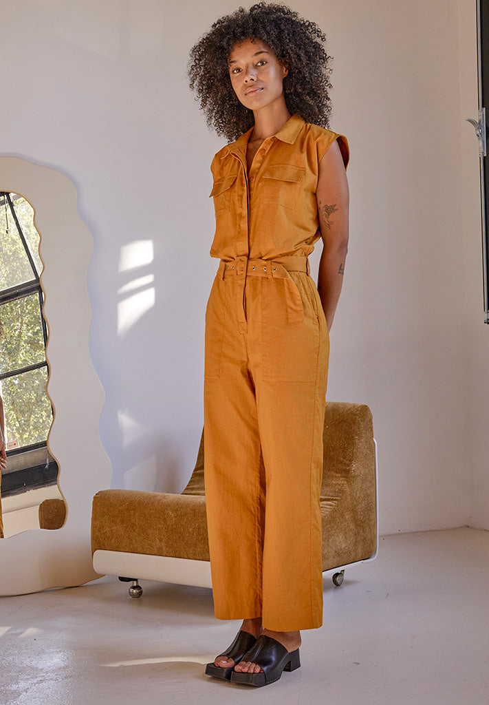 Minus Shelba Linen Jumpsuit Buksedragter 5440 Sun Baked Brown