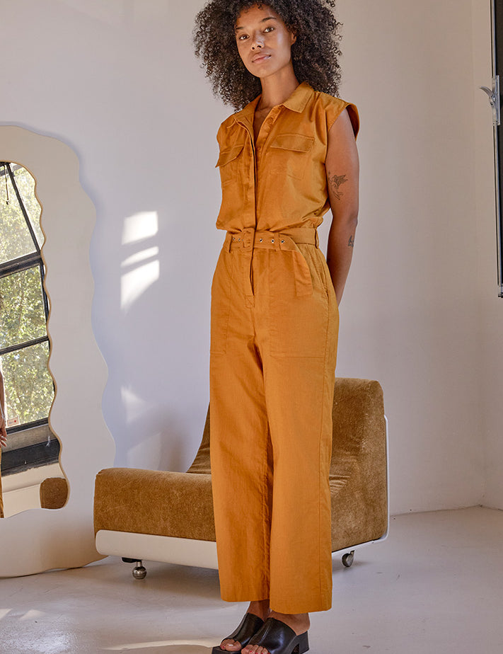 Minus Shelba Linen Jumpsuit Buksedragter 5440 Sun Baked Brown