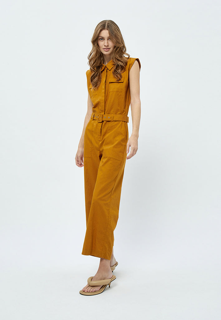 Minus Shelba Linen Jumpsuit Buksedragter 5440 Sun Baked Brown